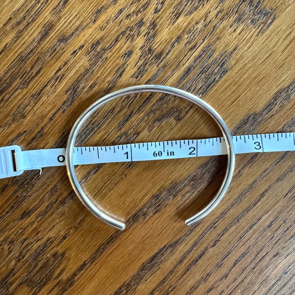 Sterling Silver Open Cuff Bracelet - Silver - Picture 9 of 9